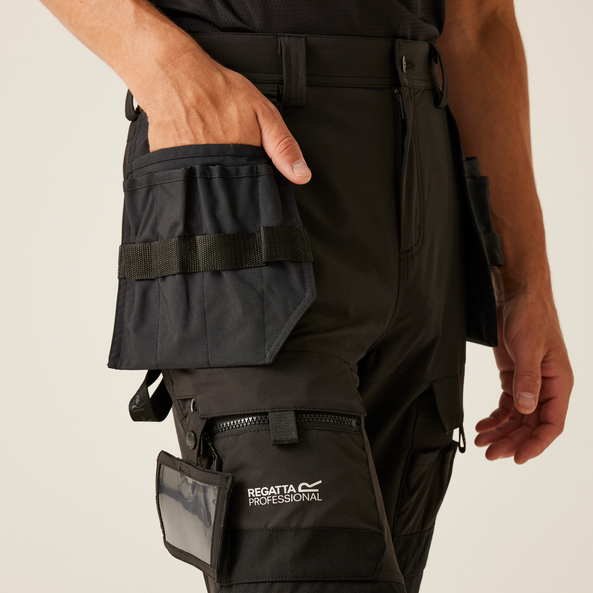 Regatta Professional Mens Hi-Vis X-Pro Stretch Holster Trousers - Class 1