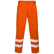 Supertouch Hi Vis Orange Combat Trousers Ankle Band - Regular