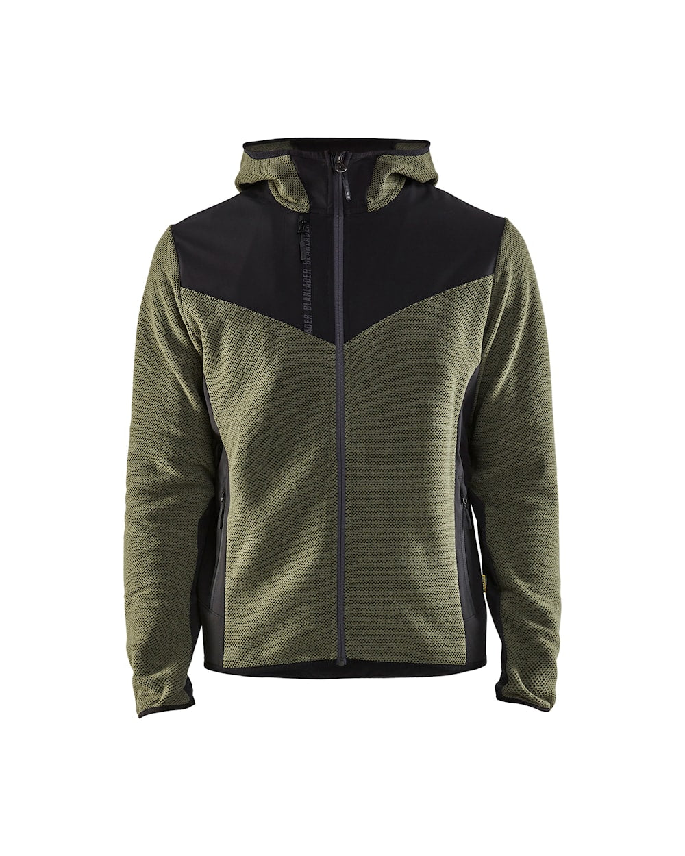 Blaklader Knitted Jacket with Softshell 5940 #colour_autumn-green-black