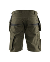 Blaklader Service Shorts with Nailpockets 1494 #colour_dark-olive-green-black