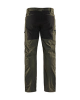 Blaklader Service Trousers with Stretch 14591845 #colour_dark-olive-green-black