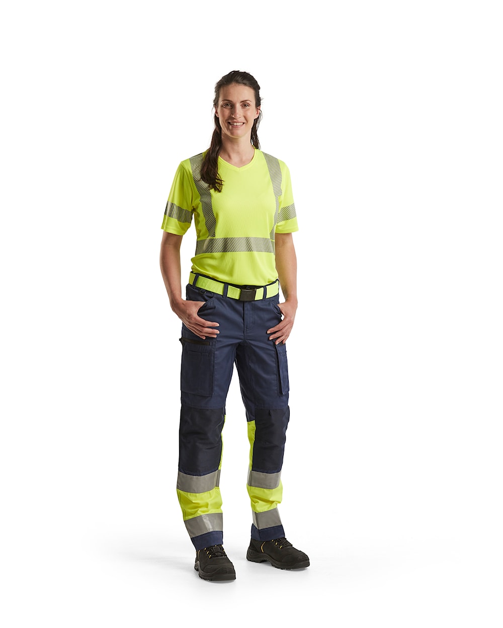 Blaklader Women's Hi-Vis T-Shirt 3336 #colour_hi-vis-yellow