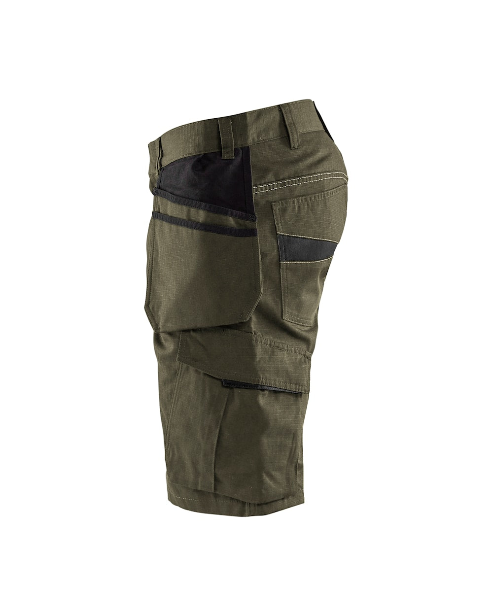 Blaklader Service Shorts with Nailpockets 1494 #colour_dark-olive-green-black