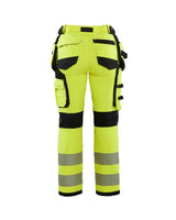 Blaklader Women's 4-Way-Stretch Hi-Vis Trousers 7197 #colour_hi-vis-yellow-black