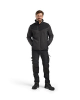 Blaklader Knitted Jacket with Softshell 5942 #colour_dark-grey-black