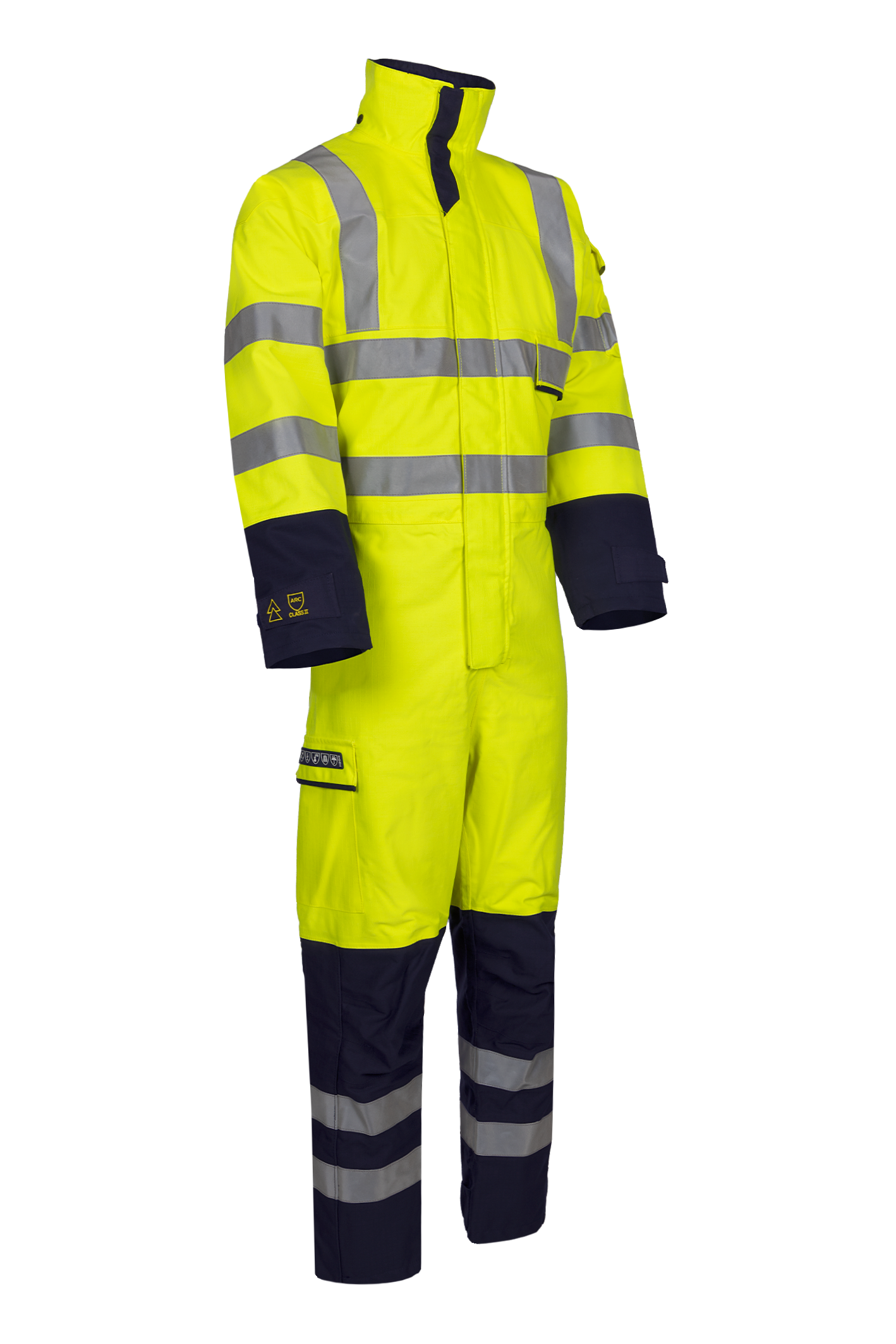 Sioen Bowes Hi-Vis Rain Coverall With Arc Protection (Cl 2)