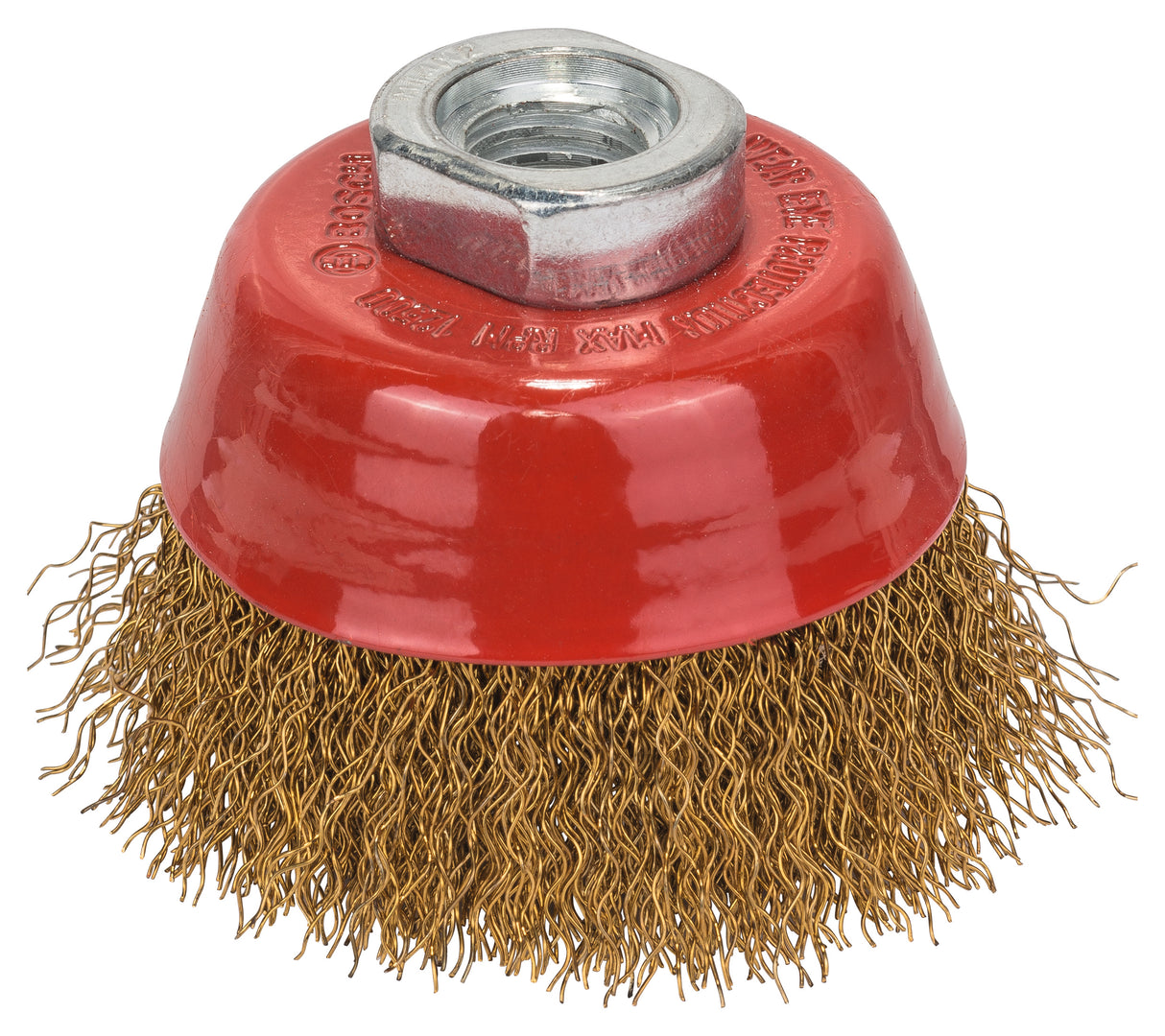 Bosch Professional Crimped Wire Cup Brush - Brass-Coated, 70mm, M14, 0.3 Thickness