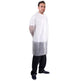 Supertouch Vis Coat Non-Wov White -Zip