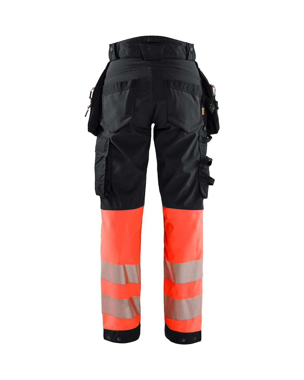 Blaklader Softshell Hi-Vis Trousers Women 7114 #colour_black-red-hi-vis