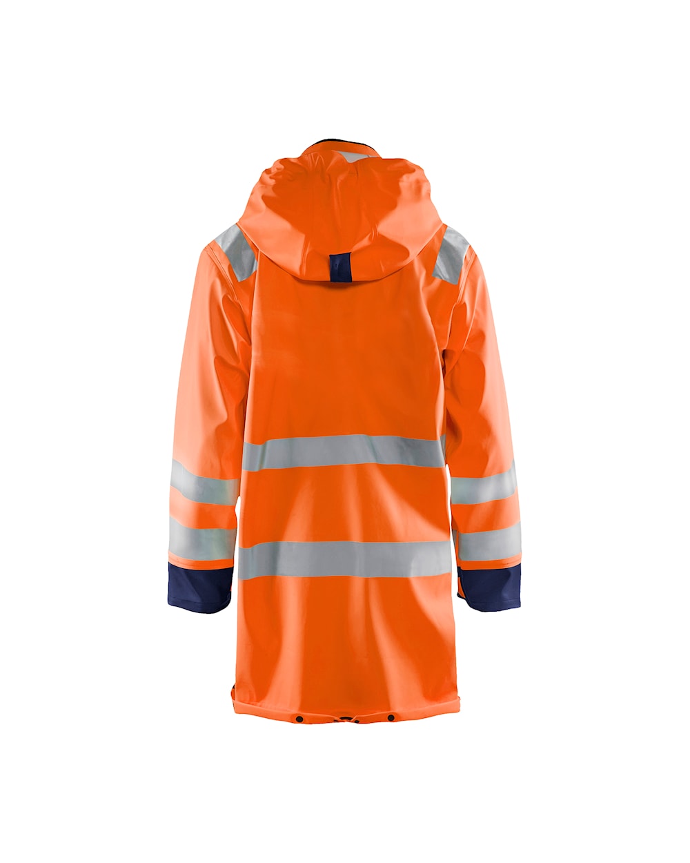 Blaklader Rain Coat Hi-Vis Level 3 4326 #colour_orange-navy-blue