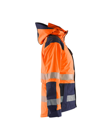 Blaklader Women's Shell Jacket Hi-Vis 4436 #colour_orange-navy-blue