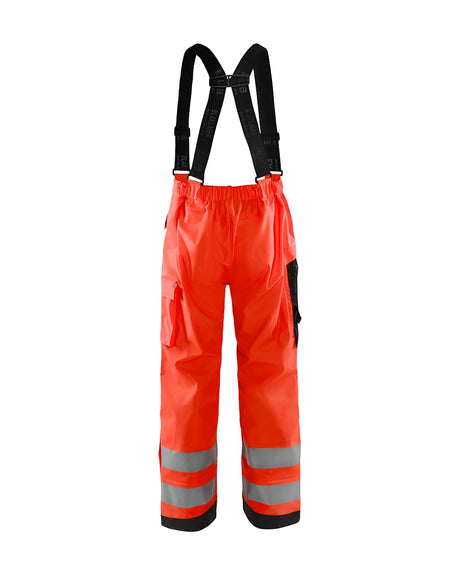 Blaklader Rain Trousers Hi-Vis Level 2 1302 #colour_red-hi-vis