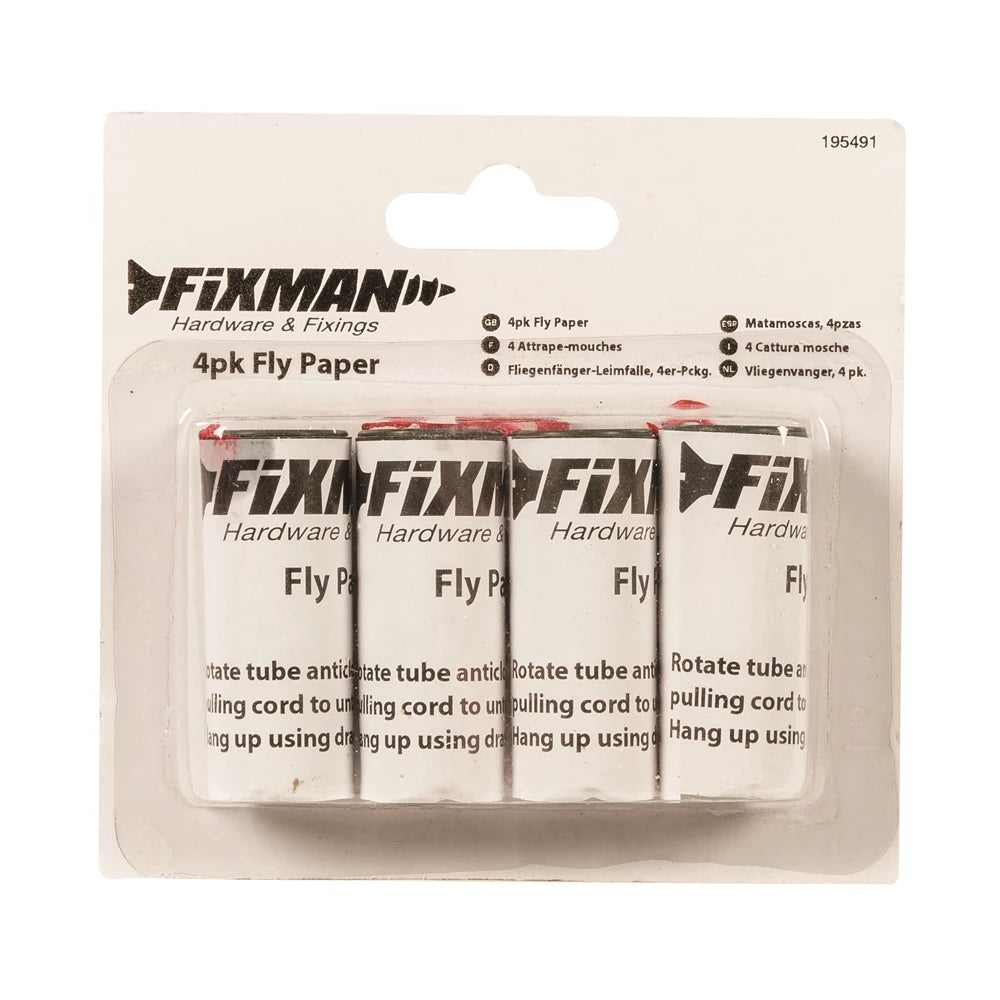 Fixman Fly Paper 4Pk