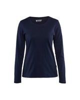 Blaklader Women's Long Sleeved T-Shirt 3301 #colour_navy-blue