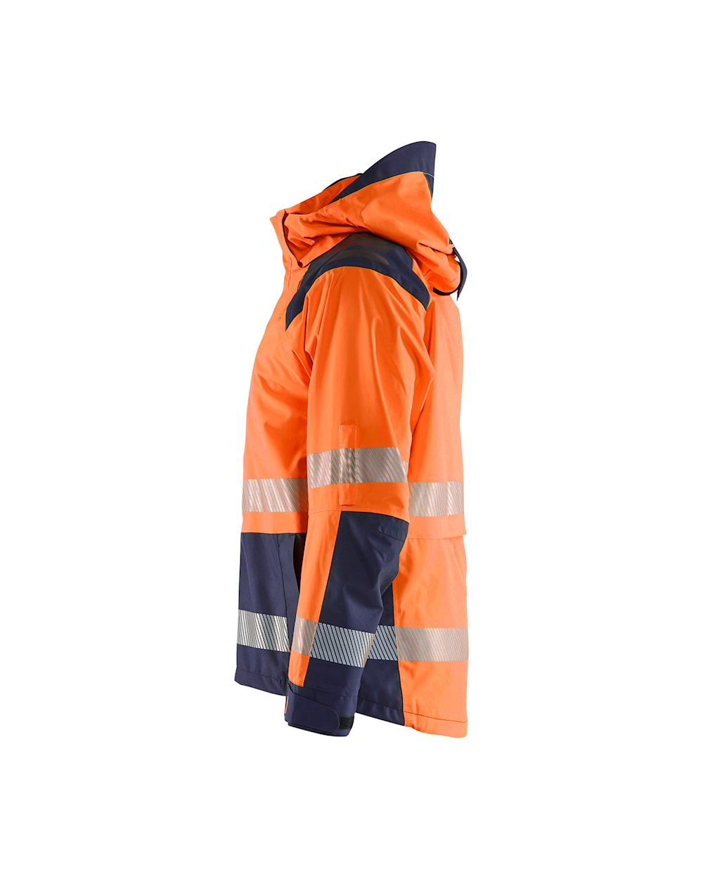 Blaklader Shell Jacket Hi-Vis 4435 #colour_orange-navy-blue