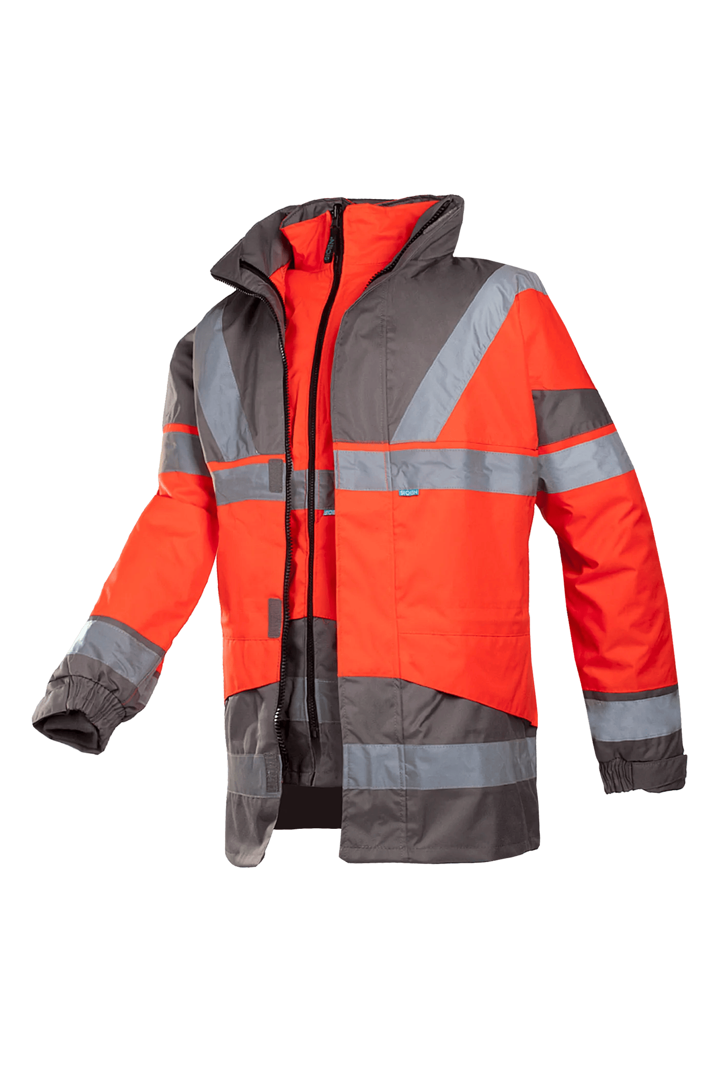 Sioen Skollfield Hi-Vis Rain Jacket With Detachable Bodywarmer