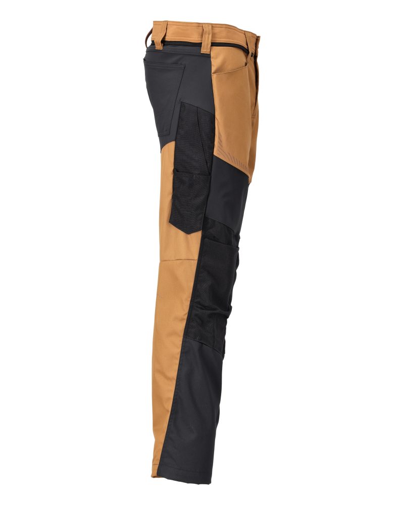 Mascot Customized Trousers with Kneepad Pockets - Nut Brown/Black