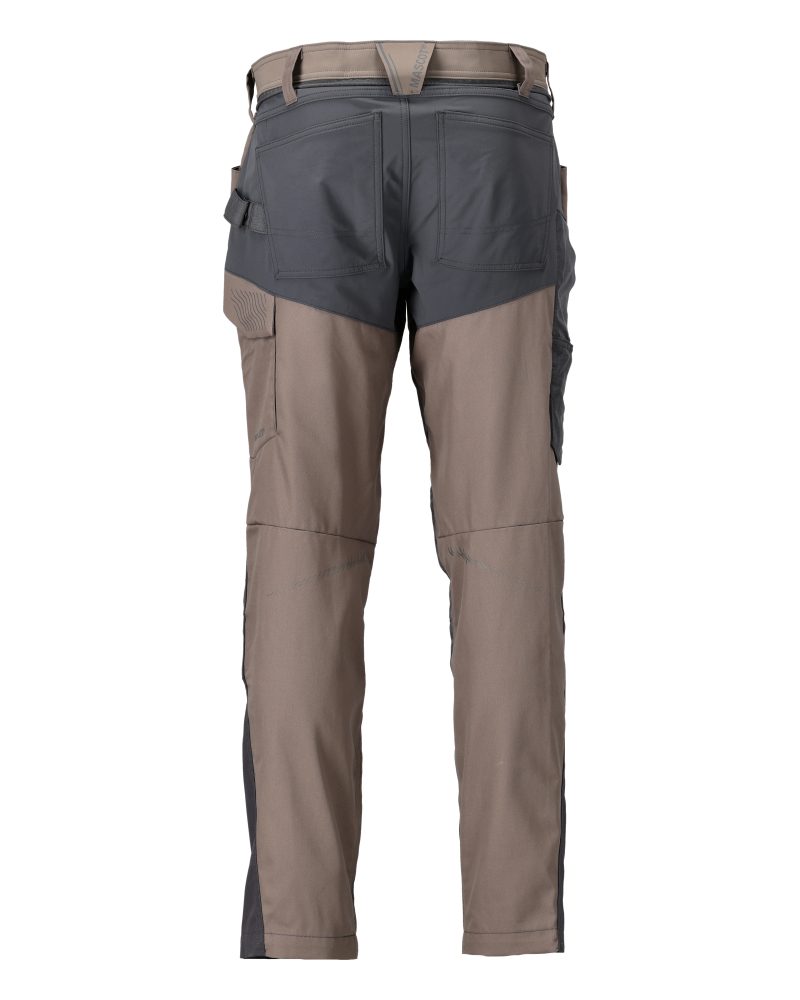 Mascot Customized Trousers with Kneepad Pockets - Sand/Stone Grey
