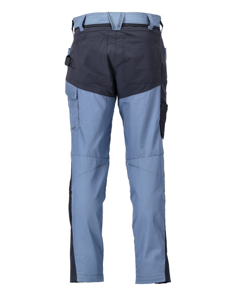 Mascot Customized Trousers with Kneepad Pockets - Stone Blue/Navy