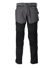 Mascot Customized Trousers with Kneepad Pockets - Stone Grey/Black