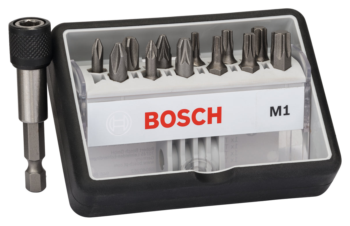 Bosch Professional 12+1-Piece Robust Line Screwdriver Bit Set M - Extra Hard 25mm