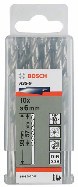 Bosch Professional HSS-G, 15/64" x 2 21/32" x 3 7/8"