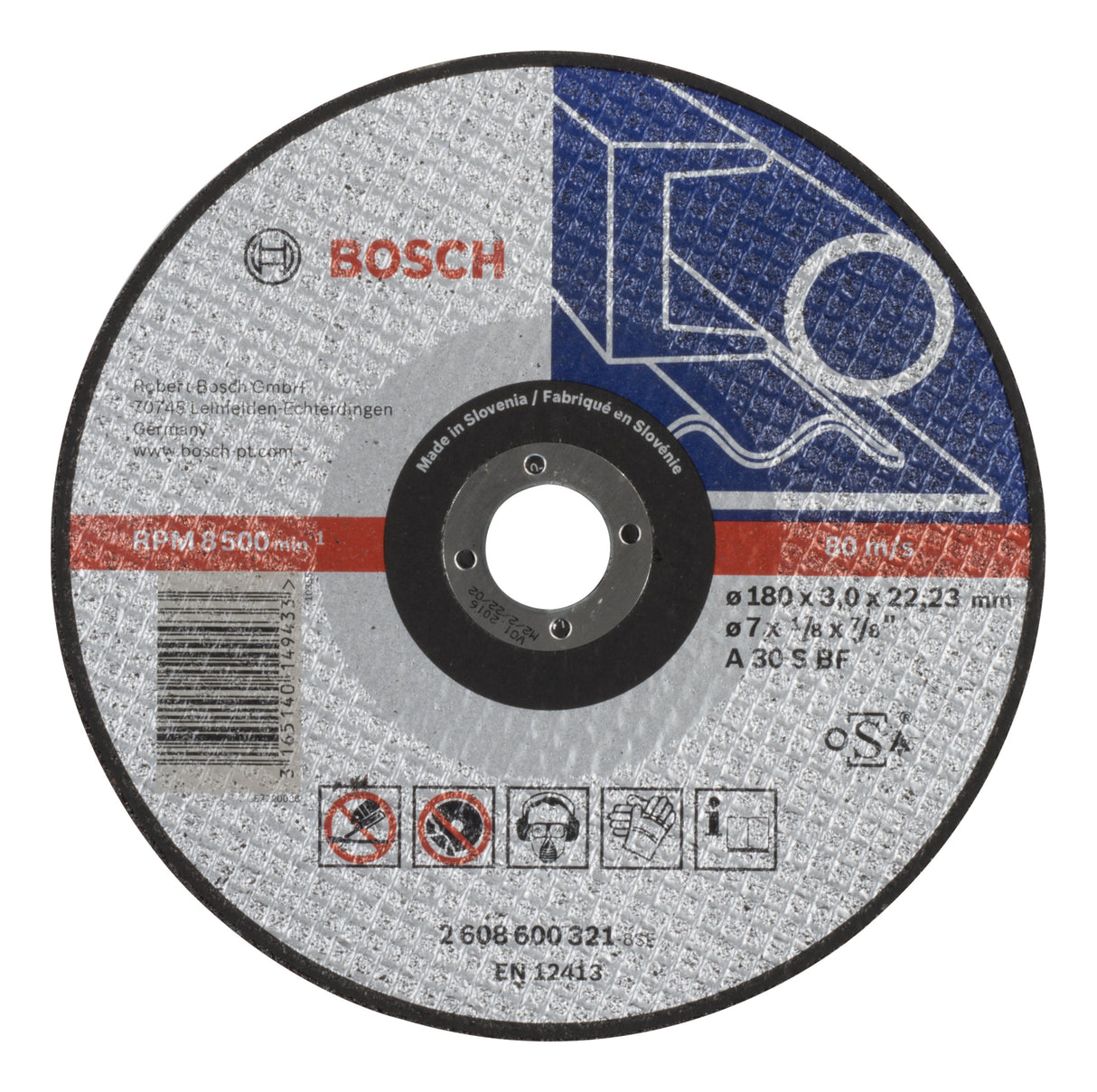 Bosch Professional Expert Metal Straight Cutting Disc A 30 S BF - 180mm x 3.0mm