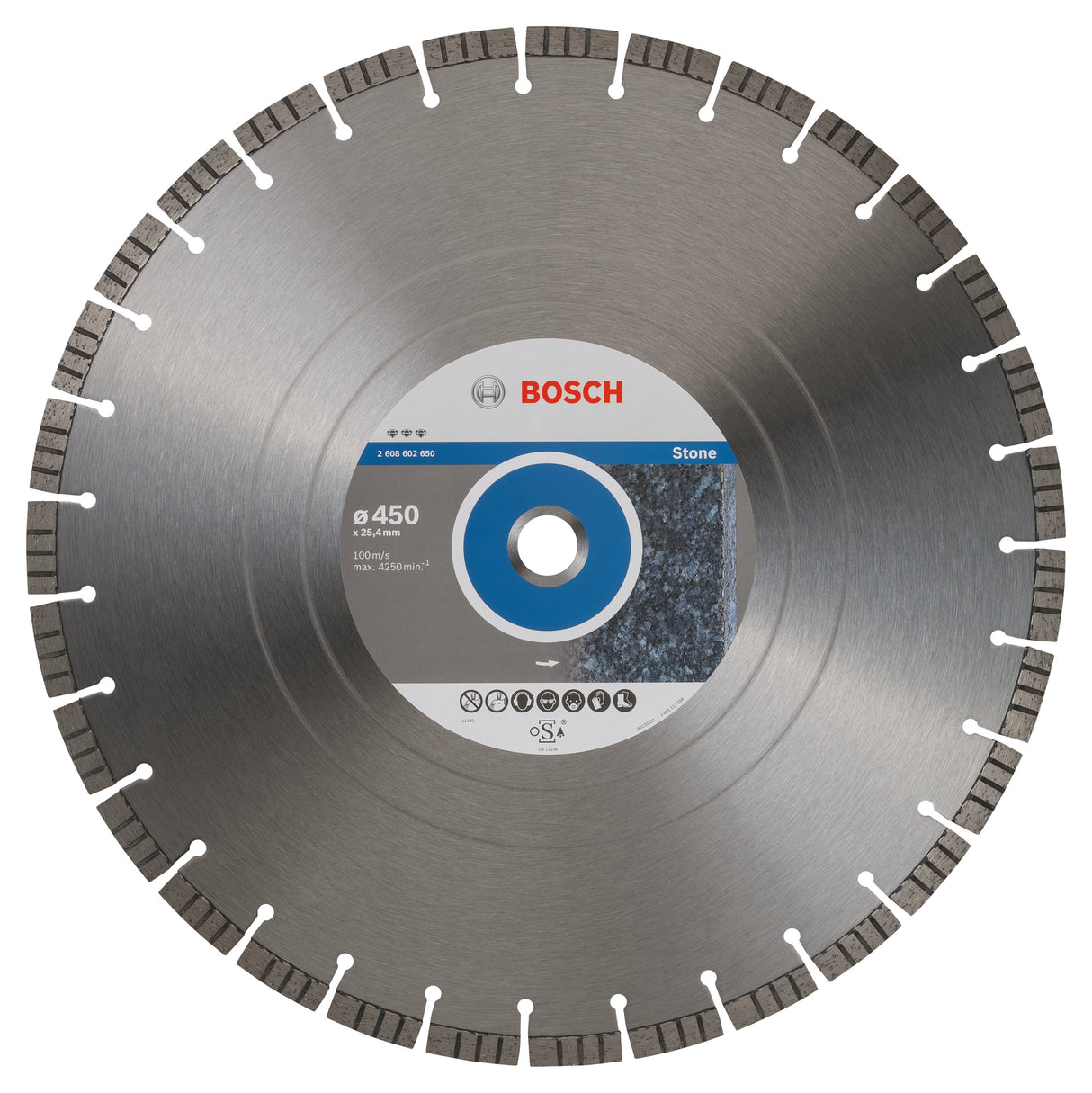 Bosch Professional Diamond Cutting Disc - Best for Stone - 450 x 25.40 x 3.8 x 12 mm