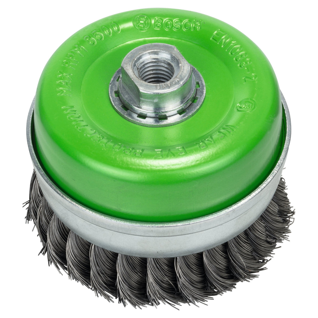 Bosch Professional Cup Brush - 100mm, Knotted Wire, 0.35mm INOX, M14