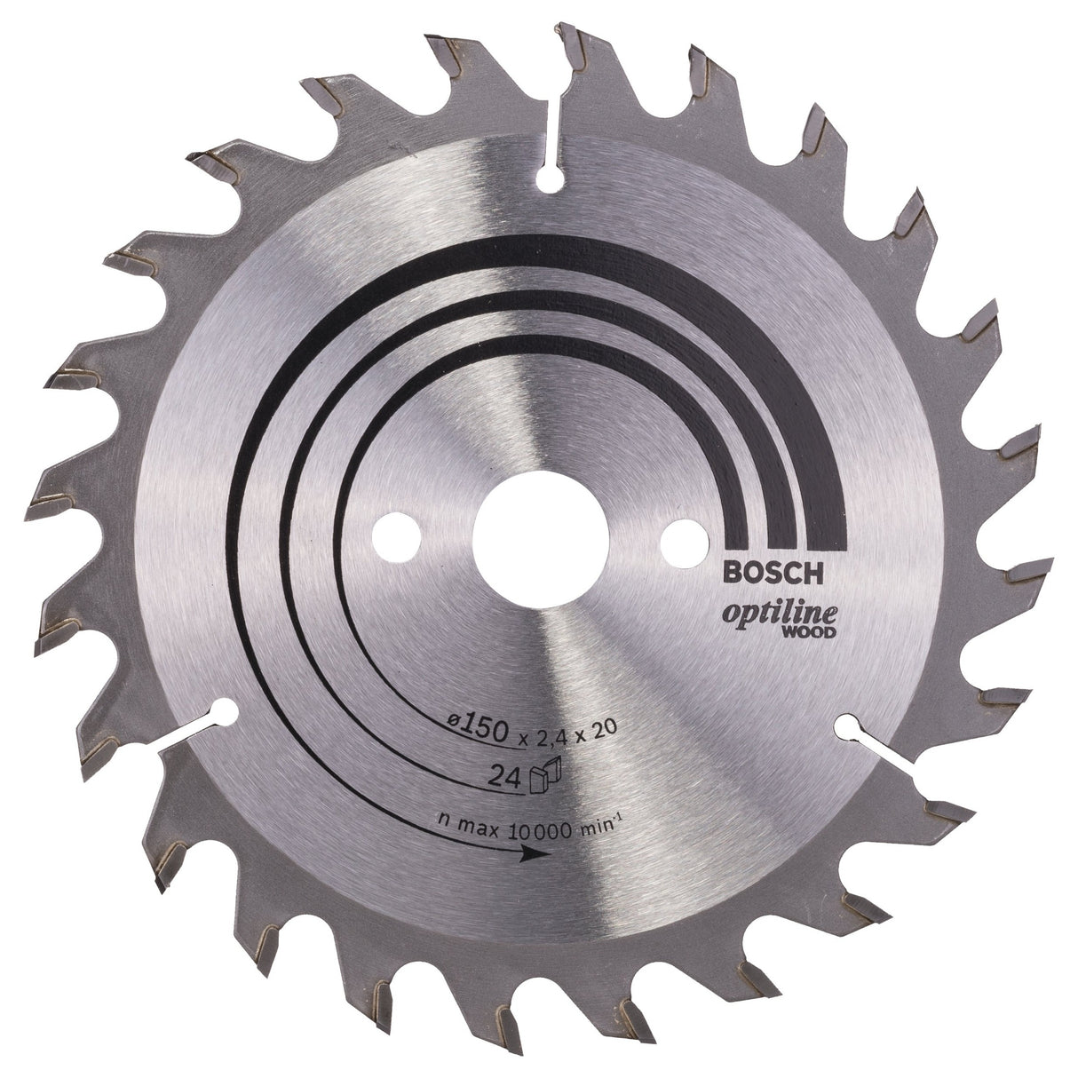 Bosch Professional Optiline Wood Circular Saw Blade - 150 x 20/16 x 2.4mm, 24 Teeth