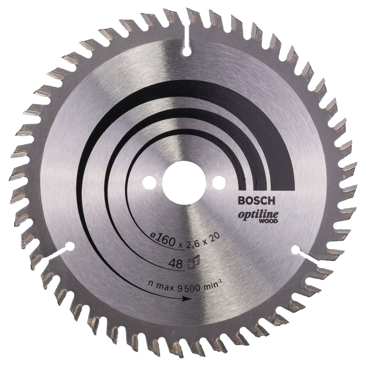 Bosch Professional Optiline Wood Circular Saw Blade - 160 x 20/16 x 2.6mm, 48 Teeth