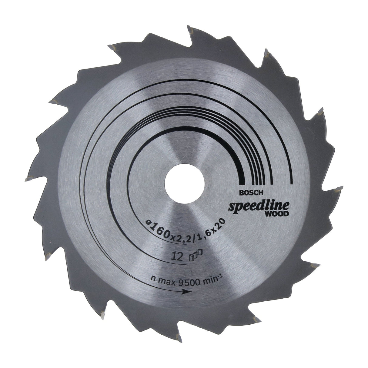 Bosch Professional Speedline Wood Circular Saw Blade - 160 x 20 x 2.2 mm, 12 Teeth