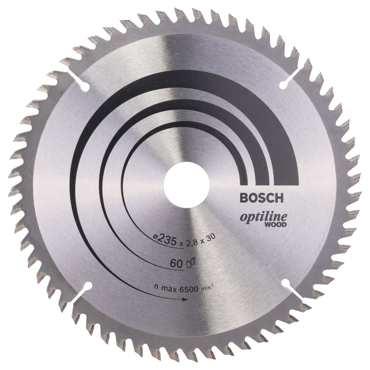 Bosch Professional Optiline Wood Circular Saw Blade - 235mm x 30/25mm x 2.8mm, 60 Teeth