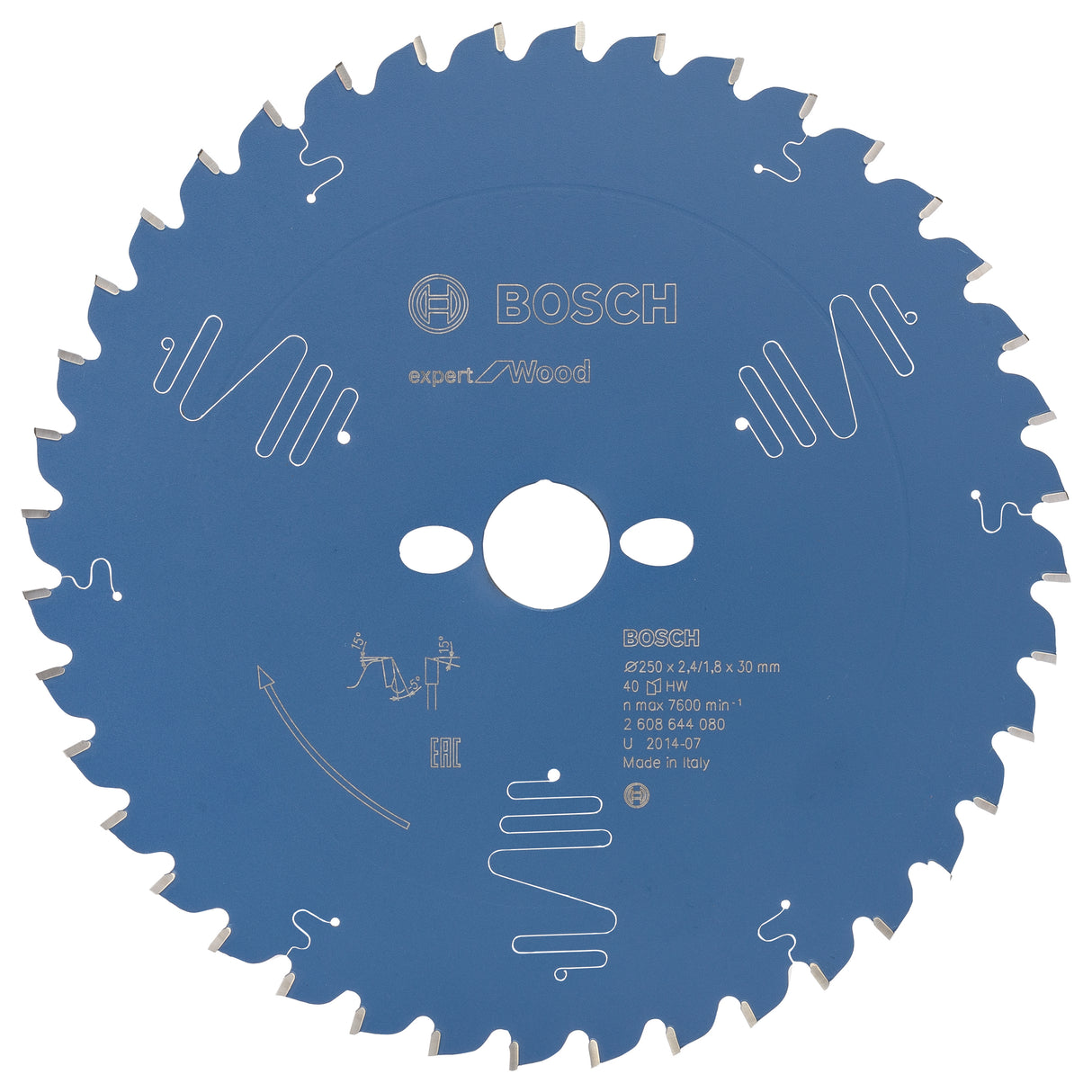 Bosch Professional Circular Saw Blade Expert for Wood - 250 x 30 x 2.4 mm, 40 Teeth