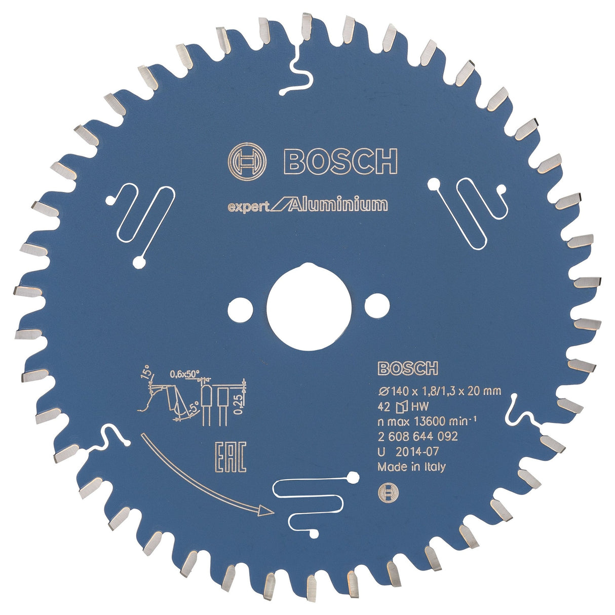 Bosch Professional Circular Saw Blade Expert for Aluminium - 140 x 20 x 1.8 mm, 42 Teeth