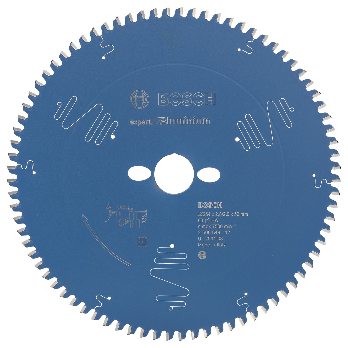 Bosch Professional Circular Saw Blade Expert for Aluminium - 254 x 30 x 2.8 mm, 80 Teeth