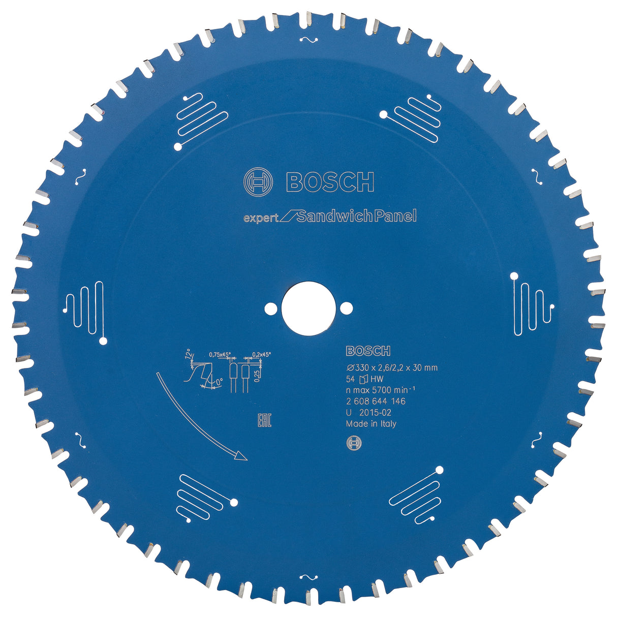 Bosch Professional Expert Circular Saw Blade for Sandwich Panel - 330 x 30 x 2.6 mm, 54 Teeth