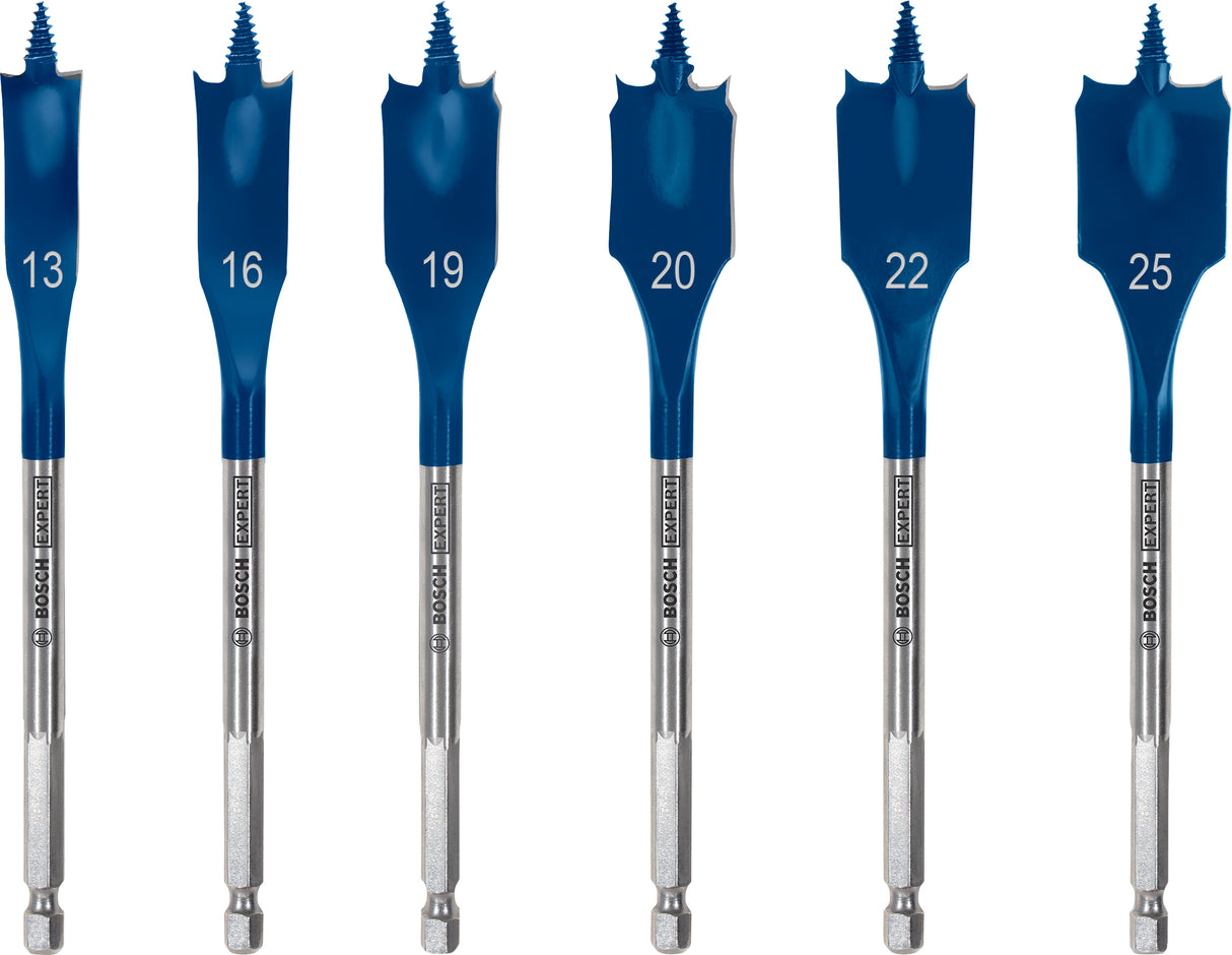 Bosch Professional SelfCut Speed Spade Drill Bit Set - 6 Pieces (13/16/19/20/22/25 mm)