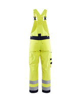 Blaklader Multinorm Bib Trousers 2608 #colour_hi-vis-yellow-navy-blue