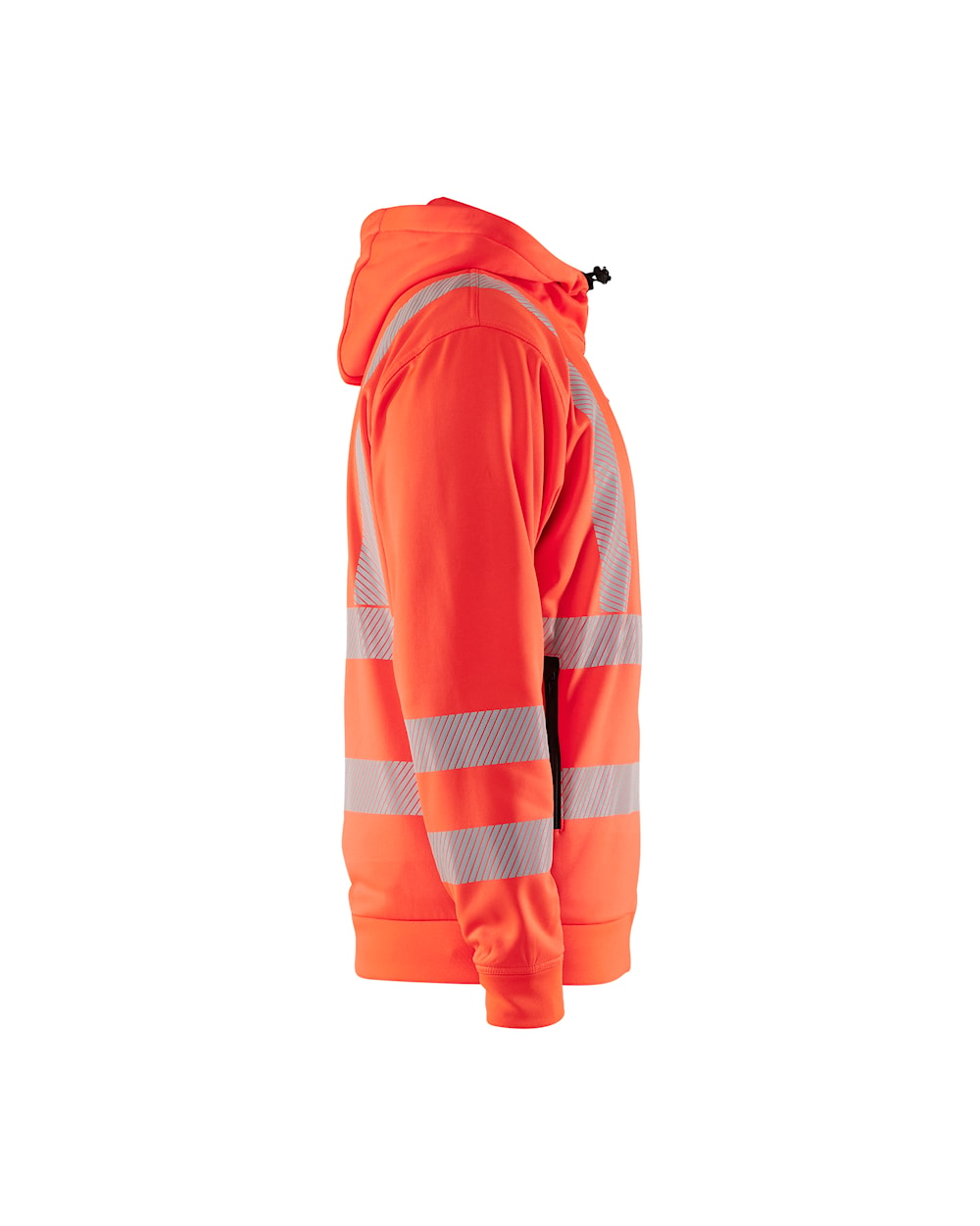 Blaklader Hi-Vis Hoodie Full-Zip 3565 #colour_red-hi-vis