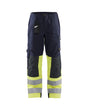 Blaklader Trousers Multinorm Women 7181 #colour_navy-blue-hi-vis-yellow