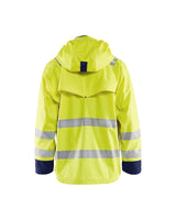 Blaklader Rain Jacket Hi-Vis Level 2 4302 #colour_hi-vis-yellow-navy-blue