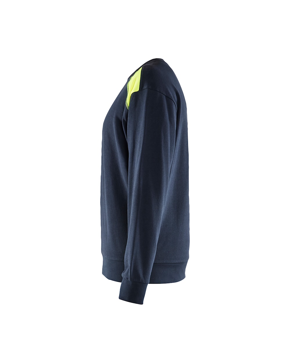 Blaklader Sweatshirt 3580 #colour_dark-navy-hi-vis-yellow