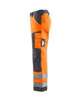 Blaklader Hi-Vis Trousers without Nail Pockets 1566 - Hi-Vis Orange/Mid Grey