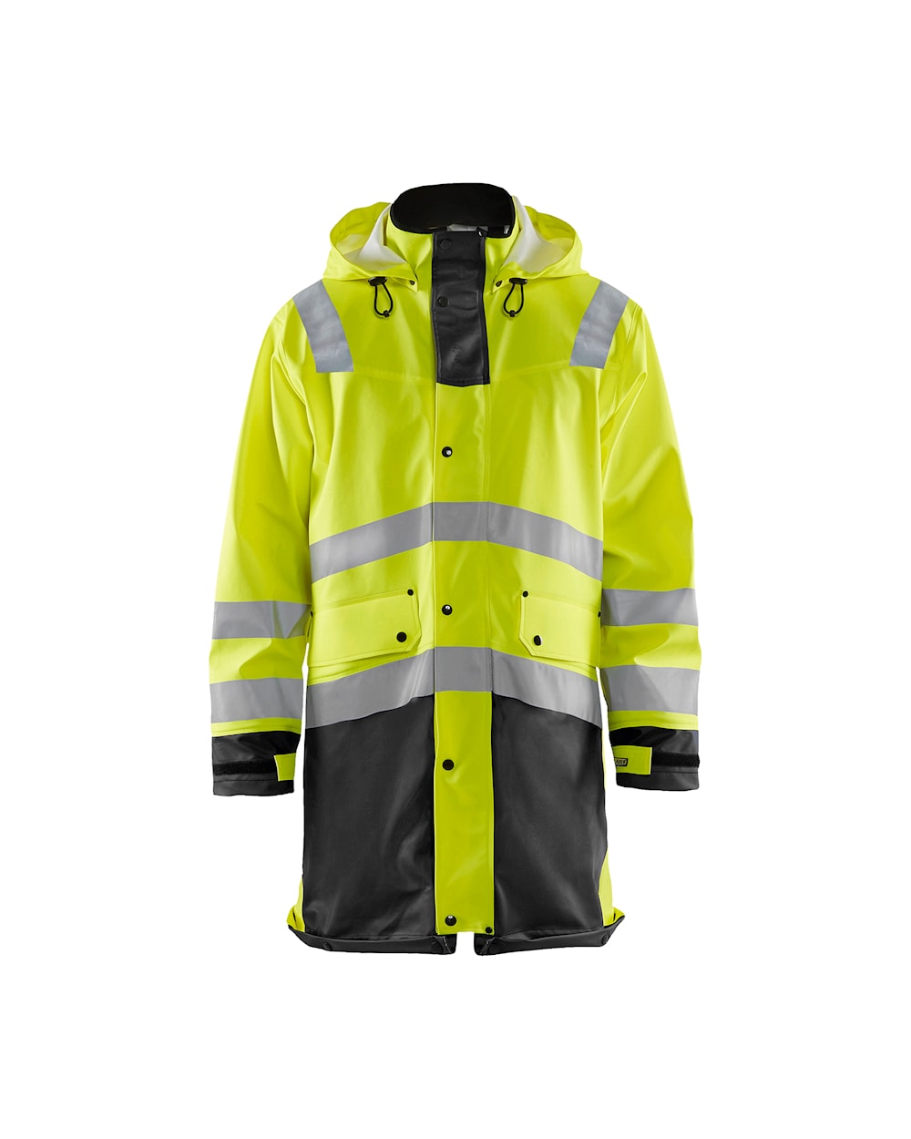 Blaklader Rain Coat Hi-Vis Level 3 4326 #colour_hi-vis-yellow-black