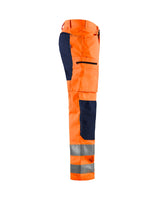 Blaklader Hi-Vis Trousers with Stretch 1585 - Hi-Vis Orange/Navy blue