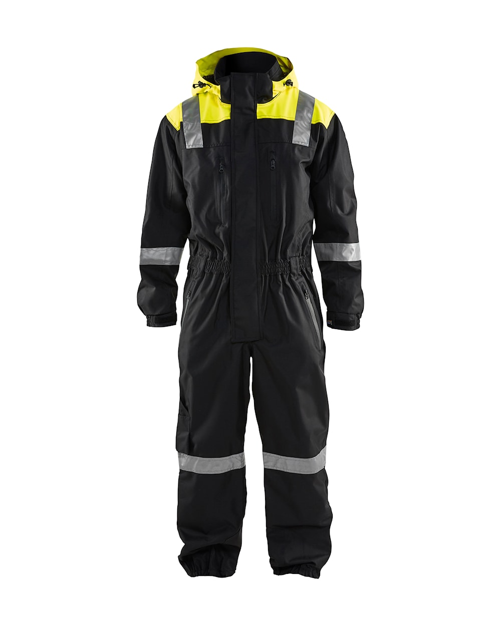 Blaklader Shell Coverall 6786 #colour_black-hi-vis-yellow