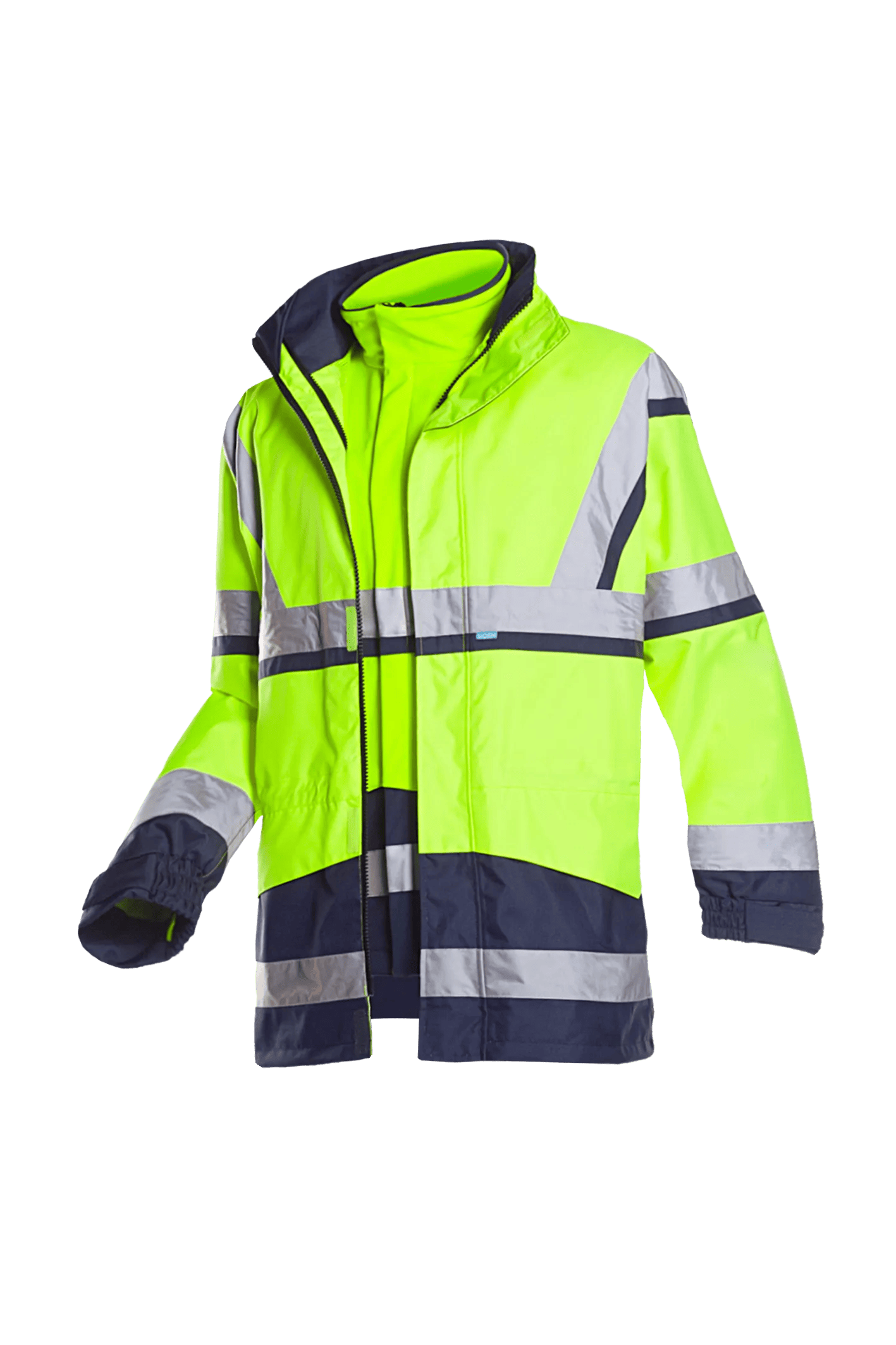 Sioen Powell Hi-Vis Rain Jacket With Detachable Softshell Jacket