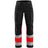 Blaklader Women's Hi-Vis Trousers with Stretch 7161 #colour_black-red-hi-vis