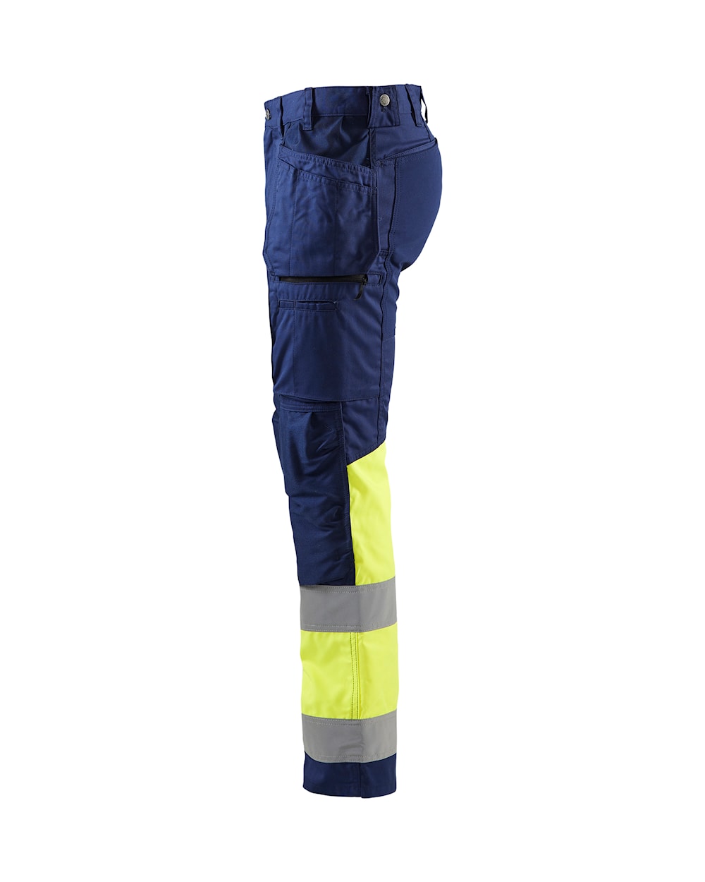 Blaklader Hi-Vis Trousers with Stretch 1558 - Navy Blue/Hi-Vis Yellow